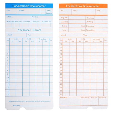 yescom  count monthly time clock cards timecard  employee