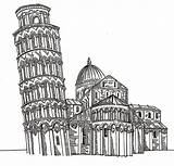 Pisa Torre Italie Colorare Coliseo Inclinada Italien Pise Toren Coloriages Ausmalen Leaning Turm Anti Bambini Antistress 1022 Romana Romano Volwassenen sketch template