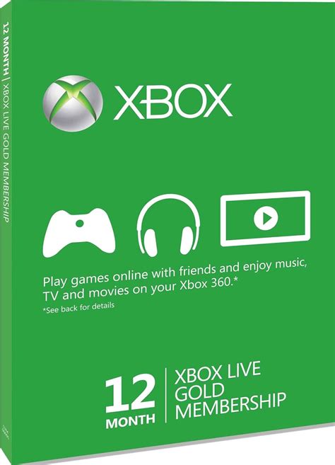Xbox Live Gold 12 Month Membership Card Xbox One 360 Uk