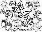 Coloring Pages Fall Printable Autumn Kids Popular sketch template