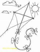 Kite Drawing Coloring Flying Kites Pages Children Getdrawings Getcolorings Paintingvalley Drawings sketch template