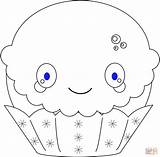 Kawaii Coloring Cupcake Pages Food Christmas Dessert Kids Library Clipart Desserts Printable Book Print Popular 43kb 1500 Categories sketch template