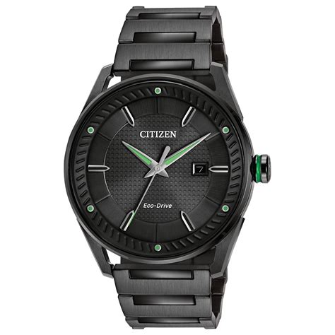 citizen drive  eco drive mens black ion plated  shop    shopping