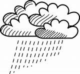 Rainy Hujan Cluster Awan Kolorowanka Kolorowanki Openclipart Opadami Chmury Pogoda Ciemne Hurricane Dzieci Rhyme Deszcz sketch template