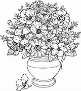 Coloring Flowers Pages Flower Colouring Printable Color Kids Sheets Drawings Drawing Clipart Floral Clip Bing Adult Vase Book Adults Realistic sketch template