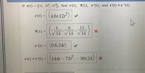 solved if r t 4t 3t2 4t3 find r t t and r x r