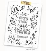Coloring Thanksgiving Printable Scripture Printables Pages Hope Thessalonians Everything Ink God Thanks Give Jesus Thankful Kids Turkey Choose Board sketch template