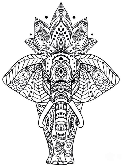 coloring pages  adults elephant coloring page mandala coloring