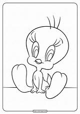 Tweety Sitting Coloring Printable Pages Whatsapp Tweet Email sketch template