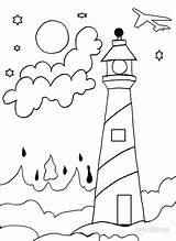 Leuchtturm Ausmalbild Lighthouses Cool2bkids Ausdrucken Coloringtop sketch template