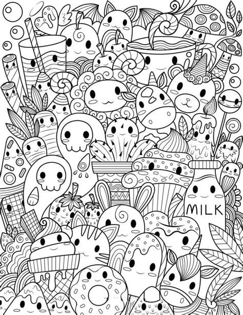 doodle style coloring pages digital coloring pages printable