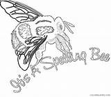 Bee Coloring Spelling Allan Dixie Clip Coloring4free Related Posts sketch template