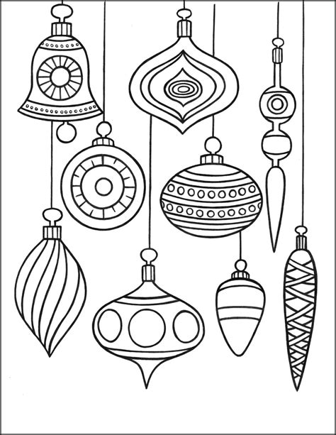 christmas ornaments coloring page christmas ornament coloring page