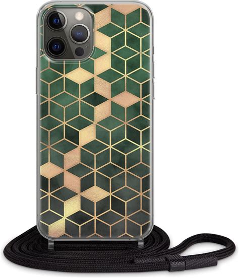 iphone  hoesje met koord groen kubus apple iphone  case bolcom