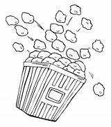 Popcorn Coloring Pages Kids Choose Board sketch template
