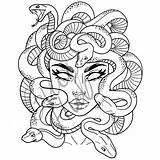 Medusa sketch template