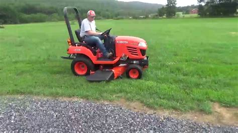 kubota bx   compact tractor  belly mower  sale youtube