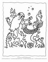 Coloring Mermaid Pages Sheets Sea Little Printable Under Ocean Kids Book Cartoon Frog Themed Animals Toad Colouring Drawings Library Clipart sketch template