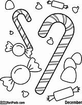Candy Coloring Pages Sweets Candyland Kids Printable Sweet Peppermint Cane Print Colouring December Gumdrop Color Christmas Sheets Printables Drawing Book sketch template