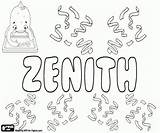 Zenith Unisex Name sketch template