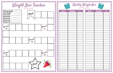 images  weight loss journal template printable  images