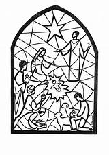 Coloring Nativity Printable Crafts Pages Craft Jesus Stained Glass Christmas Baby Coloriage Church Noël Mandala Noel Weihnachten Bible Rocks Clipart sketch template