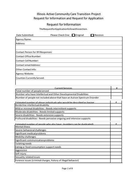 request  information rfi templates forms