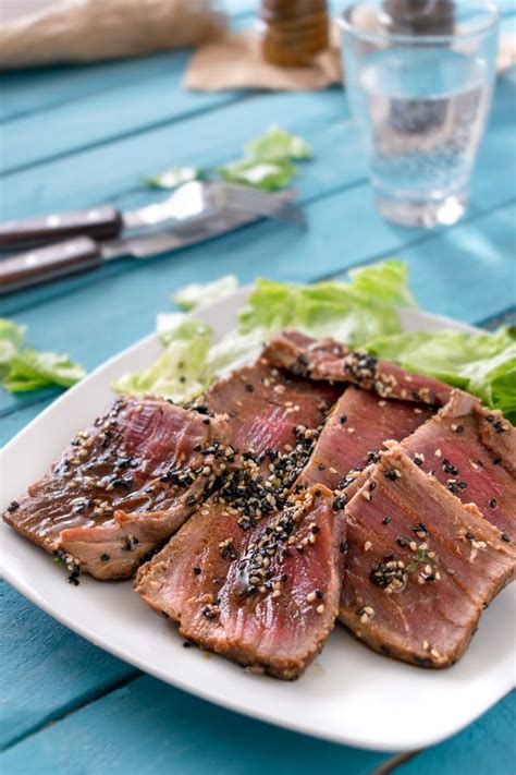 carb seared tuna steak recipe seared tuna steaks