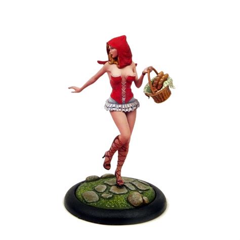 54mm Sexy Figures Little Red Riding Hood Resin Model Kit Free Shipping