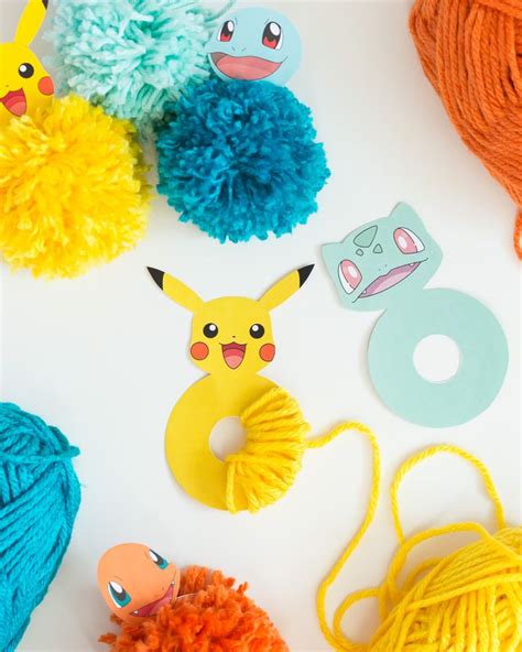 så gör du egna pokémons som pompoms deco anniversaire pokemon