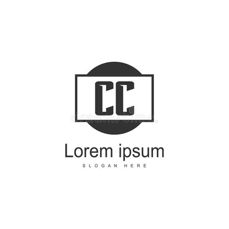 initial cc logo template  modern frame minimalist cc letter logo vector illustration stock