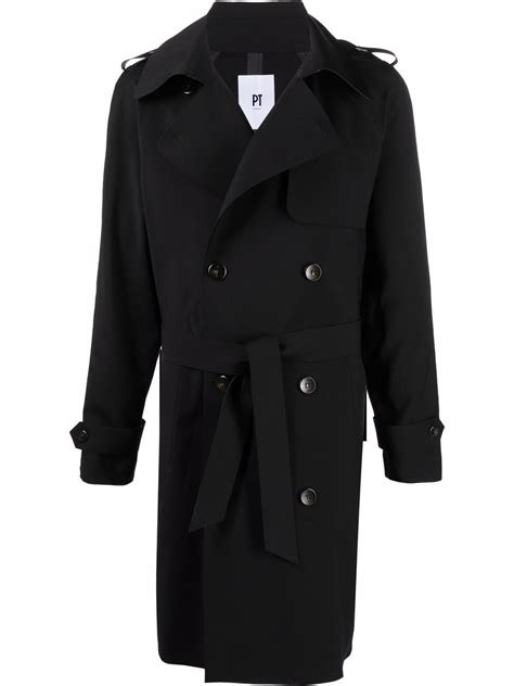 pt torino double breasted trench coat farfetch