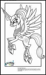 Coloring Celestia Cadence Chrysalis Mlp Equestria Gratuit Prinzessin Greatestcoloringbook Getcolorings sketch template