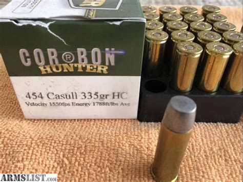 armslist  sale  casull magnum ammunition hornady  grain corbon hunter  casull