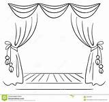Clipart Curtain Draw Curtains Drawing Theater Stage Clipground sketch template