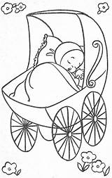 Baby Coloring Stroller Drawing Buggy Pages Embroidery Jesus Carriage Patterns Hand Printable Paintingvalley Getcolorings Choose Board sketch template