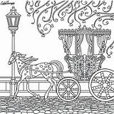 Coloring Horse Pages Carriage Printable Wagon Buggy Horses Colouring Color Apps Adult Drawn Getcolorings Doodle Cute Printed Template Stuff Books sketch template
