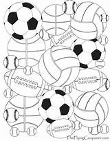 Sports Coloring Pages Colouring Kids Sport Printable Football Adults Balls Themed Drawing Printables Sheets Theflyingcouponer Equipment Soccer Boys Print Adult sketch template