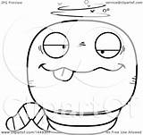 Worm Mascot Drunk Lineart Character Illustration Cartoon Royalty Thoman Cory Graphic Clipart Vector 2021 sketch template