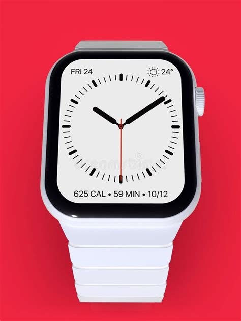 apple horloge  wit ceramisch fictief gerucht smartwatch model stock illustratie illustration
