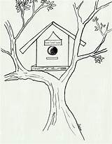 Bird Birdhouse Coloring House Drawing Pages Clipart Color Drawings Sheet Getdrawings Paintingvalley Clip Library Popular Collection sketch template