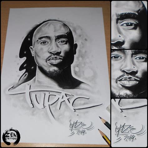 tupac shakur pencil drawing  blaze tupac art pac art rapper art