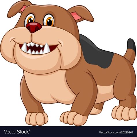 cartoon bulldog isolated  white background    preview  high quality adobe