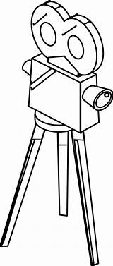 Camera Movie Clipart Drawing Film Cartoon Coloring Cliparts Clip Pages Icon Line Clipartbest Paintingvalley Cameras Colouring Library Template Collection sketch template