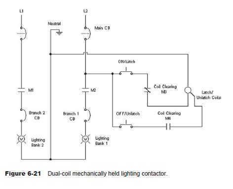 mechanically held contactor schematic
