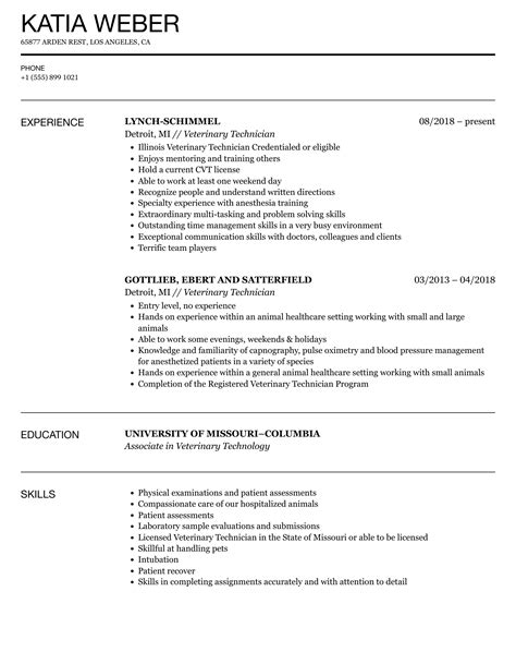 vet tech resume sample providenceconcept joshuajung