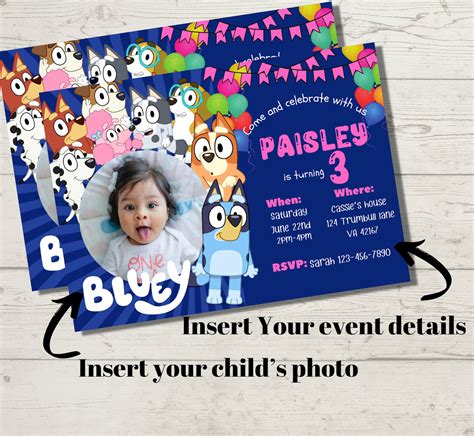 printable bluey birthday invitations