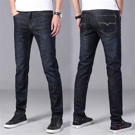 2019 new mens fashion black blue jeans mens skinny jeans slim fit
