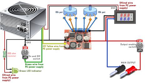 diy power supply pc boost buck converter display
