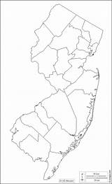 Jersey Counties Map Outline State sketch template